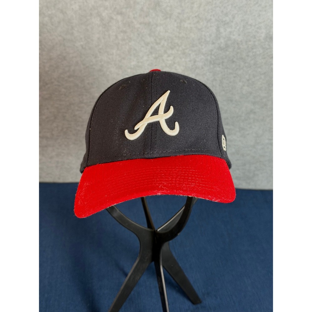 New Era Atlanta‎ Braves Hat L/XL Navy Red 39THIRTY MLB Baseball Cap Streetwear